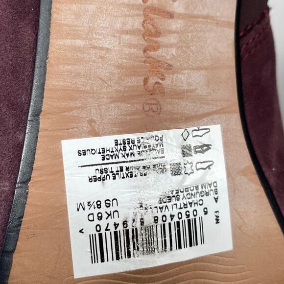 Clarks Collection Comfort Boots Side Zip Chartli Valley Burgundy Bordeaux size 8 - Picture 9 of 10